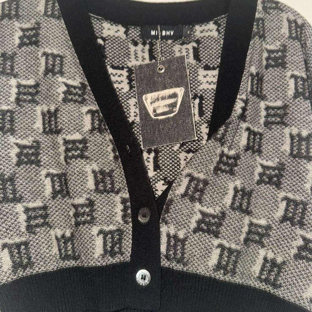 MISBHV Cropped Monogram Cardigan